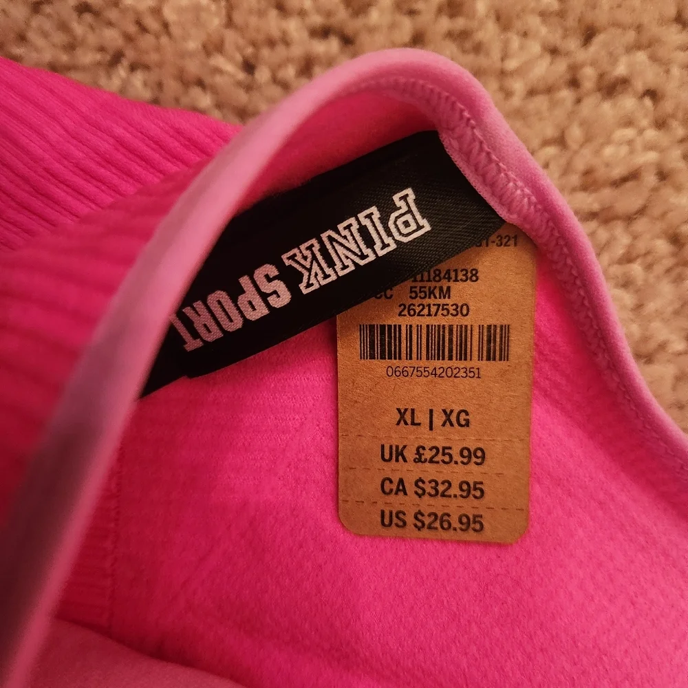 Pink Victoria's Secret Seamless High Waist Workout Tight Size Pants Small Bra XL - Picture 10 of 10